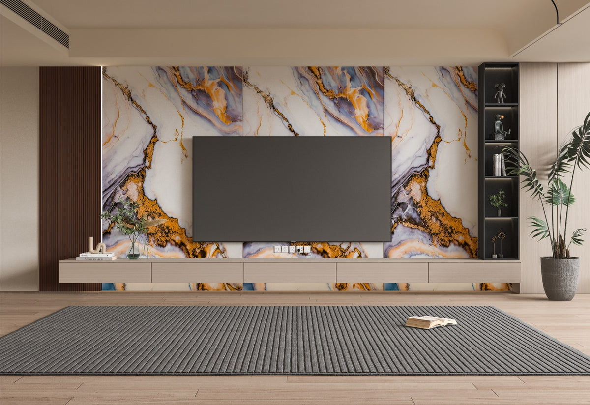 Luxe Horizon Marble PVC Wall Panel 4x8 ft | Waterproof Luxury Marble ...