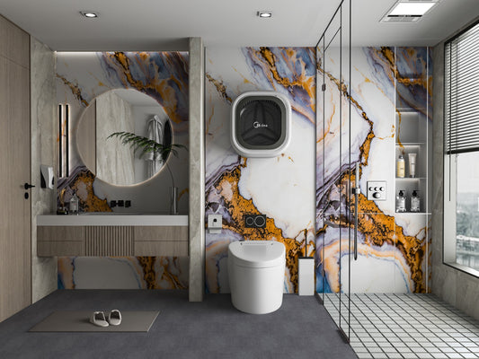 Luxe Horizon Marble PVC Wall Panel 4x8 ft