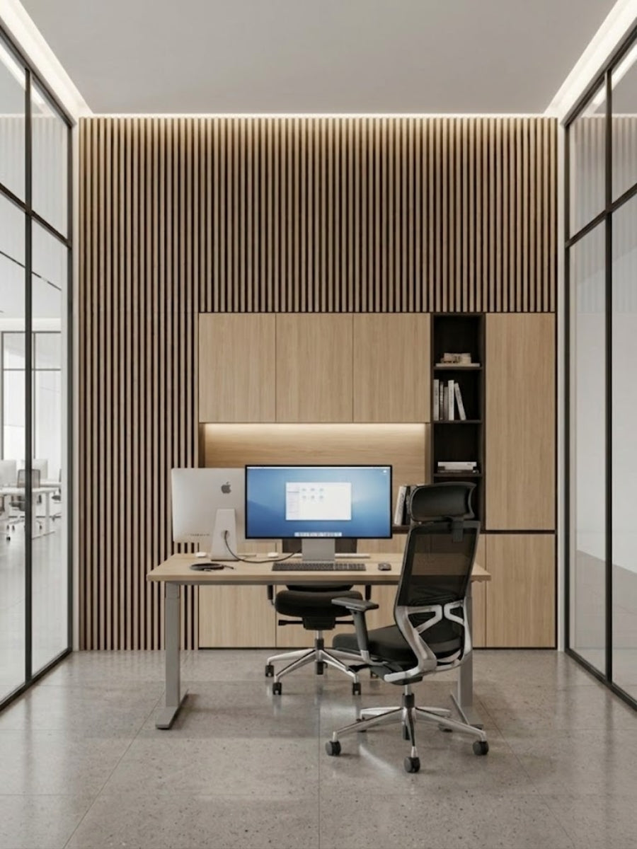 Premium black fluted WPC panels for interior wall cladding