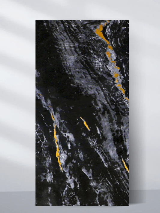 Midnight Gold Marble UV Protected PVC Wall Panel