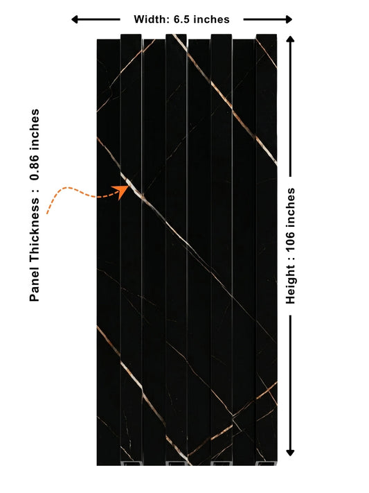 Decorative Noir Royale WPC Wall Panels for Accent Wall Design