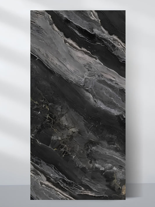 Noir Vein Marble UV Protected PVC Wall Panel - 4x8 ft, Fireproof & Waterproof, (32 sq. ft)