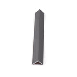 Oak Gray WPC corner trim for fluted 3D wall panel installation