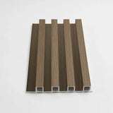 Royal Oak WPC fluted wall panel sample in a warm brown wood-grain finish
