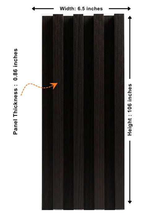 Walnut Ink Metallic WPC Fluted 3D Wall Panels |  42.9 sq. ft./Box