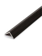 Walnut Ink Metallic trim with a dark wood-grain finish and angled profile