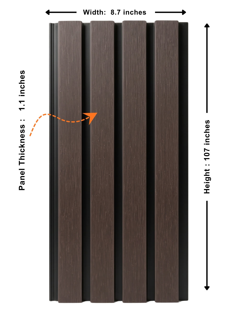 Waterproof brown composite wall cladding boards outdoor use