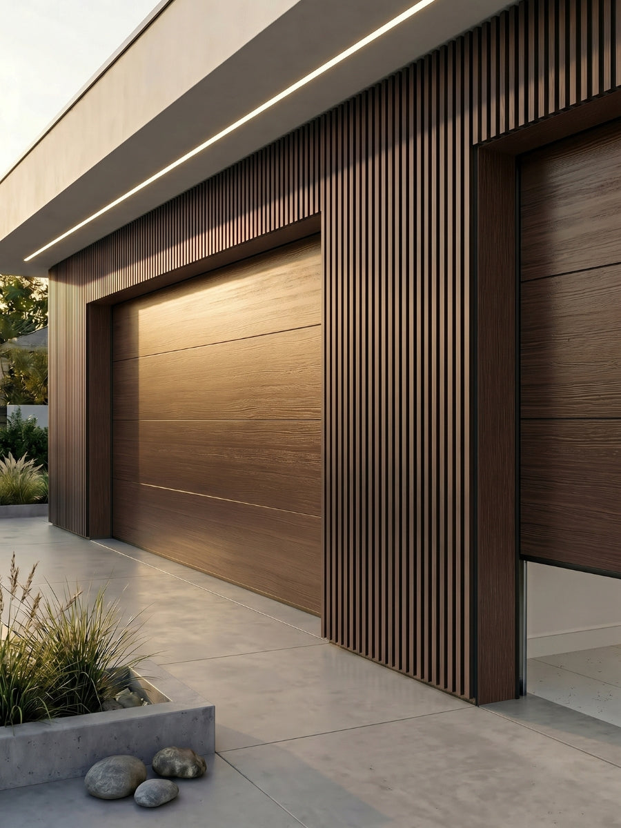 Premium composite cladding boards brown finish exterior