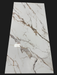 Polished gray-beige veined white marble PVC wall panel with glossy finish