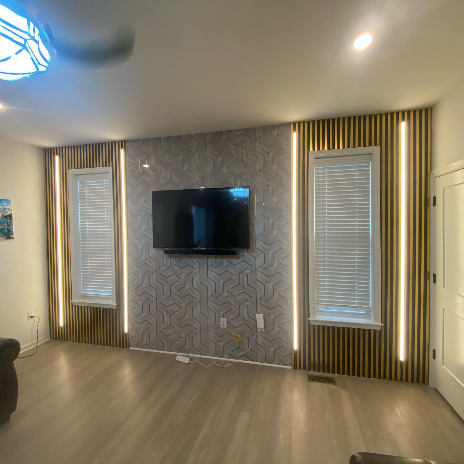 Smart Multicolor LED Strip Lighting 87″ Indoor Installation