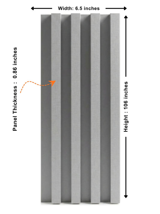 White linen WPC Fluted 3D Wall Panels |  42.9 sq. ft./Box