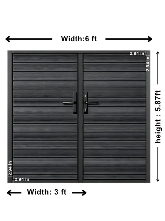 Aluminum Premium Fence Gate 6x6 – Modern, Heavy Duty, Full Privacy