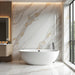 Gray-beige veined white marble PVC wall panel