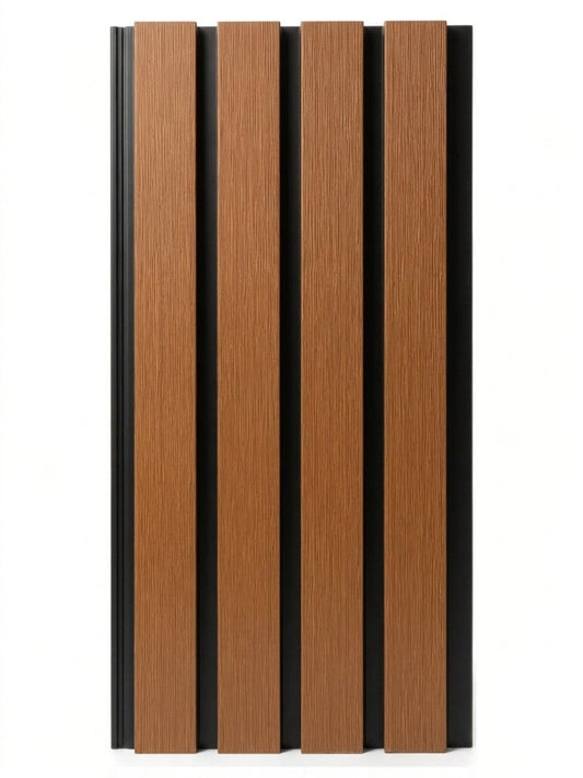 Brown and Black Composite Wide Exterior Cladding Panels with Brushed Line Finish