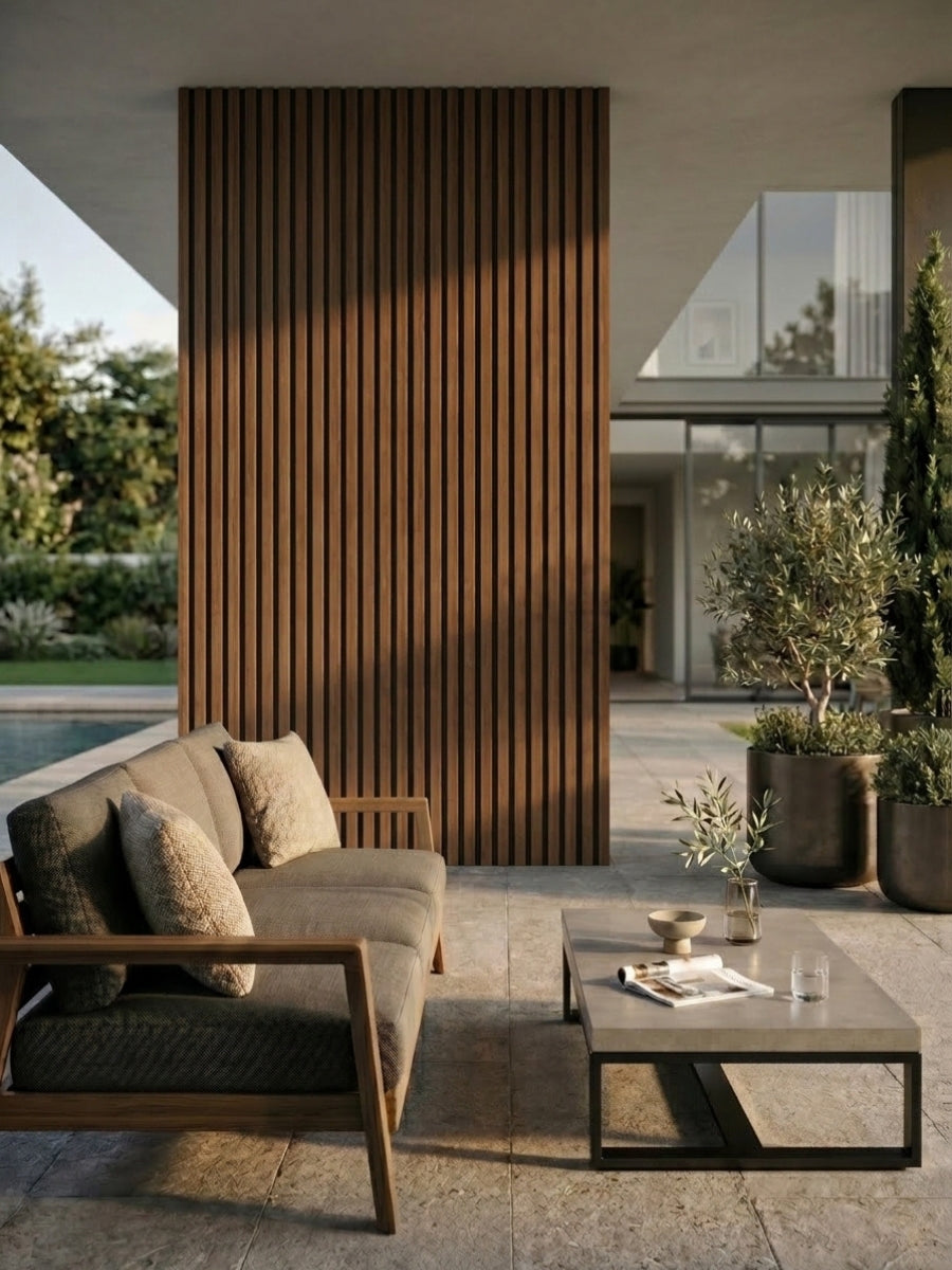 Brown and Black Composite Exterior Cladding Panels for Modern Facades