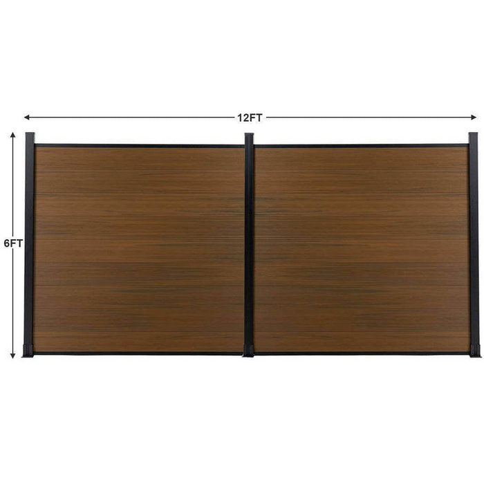 Composite  Fence Co-extrusion Walnut