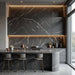 Dark gray marble PVC wall panel with UV protection