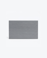 Gray composite fence sample with horizontal wood-grain texture