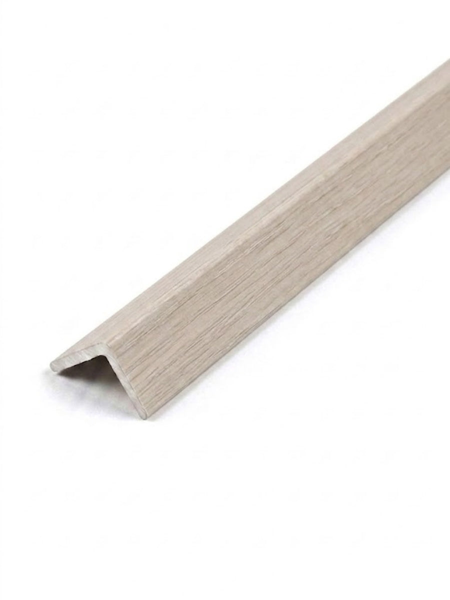 Nordic Birch wood-look angled trim for fluted wall panels