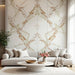 Ethereal white marble PVC wall panel with UV protection