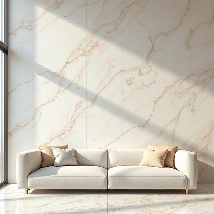 Modern white marble PVC wall panel with UV protection