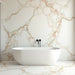 Luxurious white marble PVC wall panels with UV protection