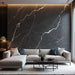 Dark gray marble PVC wall panel with UV protection