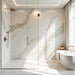 Elegant white marble PVC wall panels with UV protection