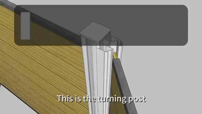 6 ft Adjustable Angle Corner Post for Composite & Aluminum Fencing
