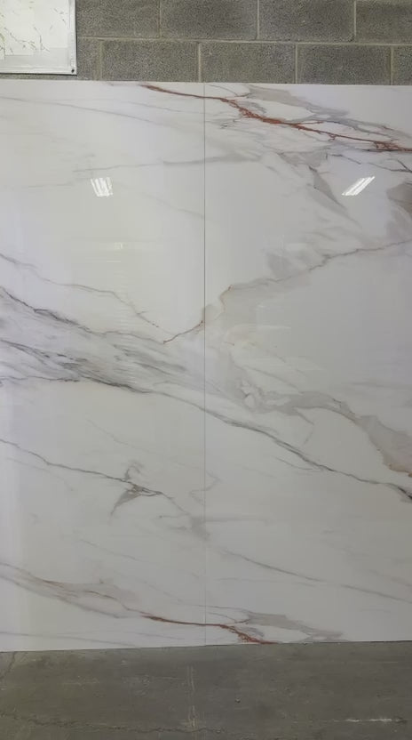 White Wave Azure 3D PVC marble sheets luxury wall cladding 32 sq ft
