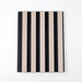 Black and white vertical striped WPC wall panel with 3D effect