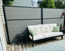 Light gray co-extrusion composite fence with black frame