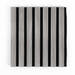 Gray and black acoustic wood slat wall panel with natural grain