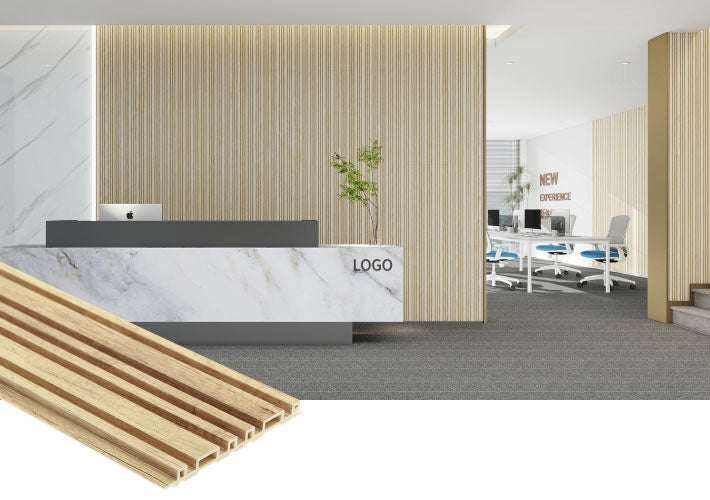 Modern WPC wall panel with striped design