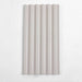 White curved WPC wall panel with ribbed texture