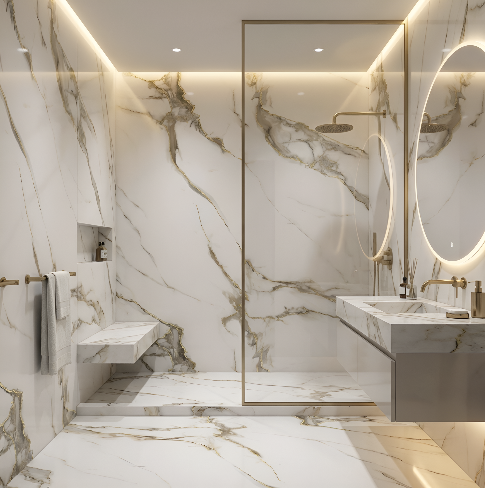 pvc Marble wall panels inside bathroom and shower, waterproof and UV panels