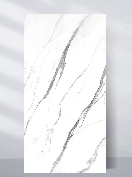 White Matte Marble UV Protected PVC Wall Panel 4x8 ft front view
