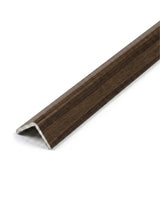 Matching Royal Oak wood-look corner trim for fluted 3D wall panels