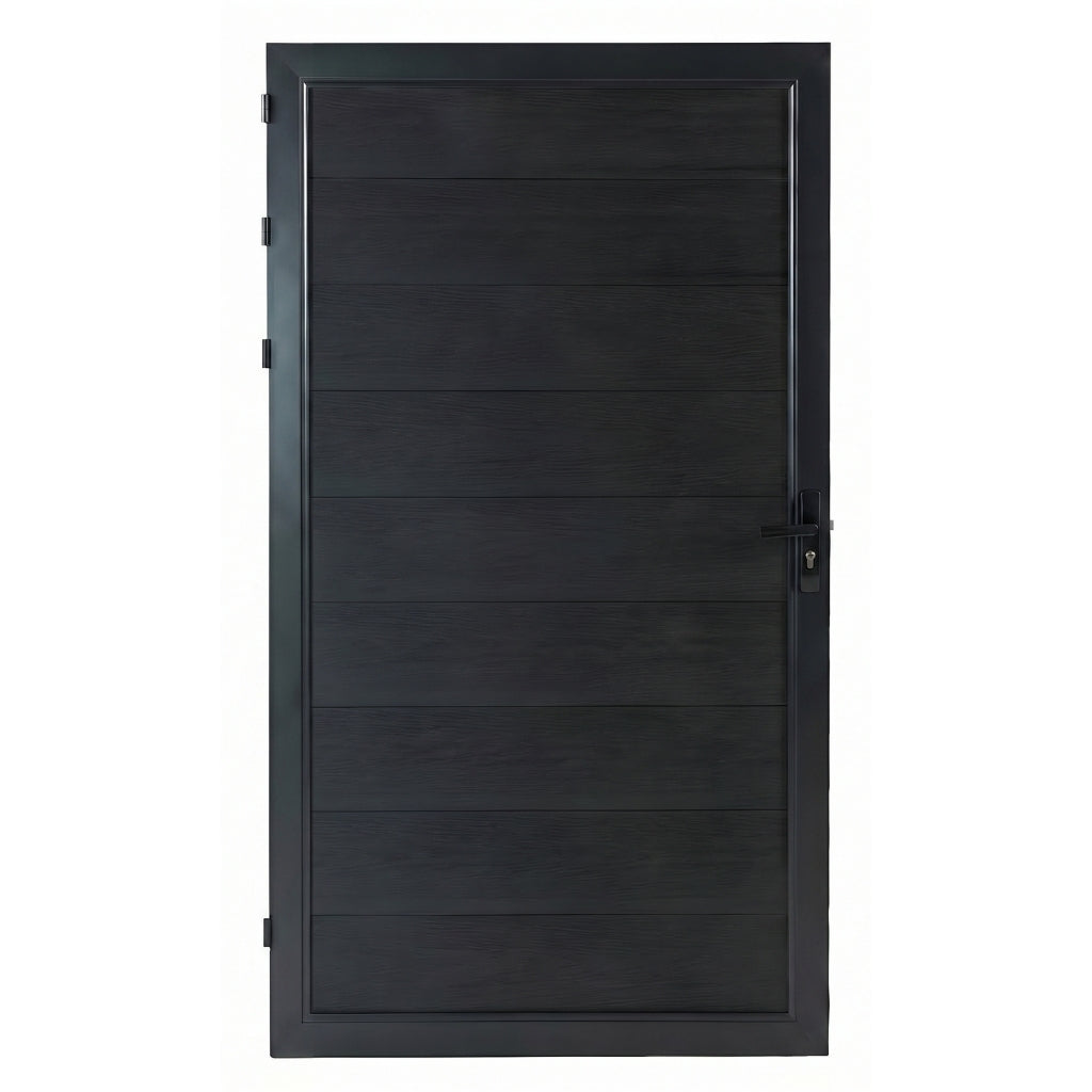 WPC fence single gate 3ft x 6ft black color outdoor composite gate