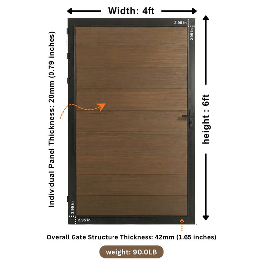 WPC Fence Single Gate (4ft x 6ft)